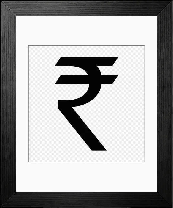 Framed Print : Indian Rupee sign. Currency symbol icon Framed Print : Indian Rupee sign. Currency symbol icon
