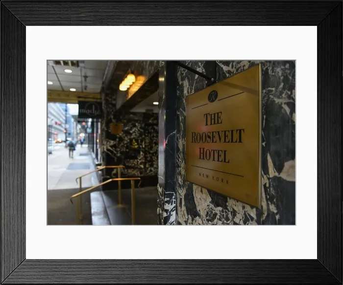 Framed Print : An exterior view of the Roosevelt Hotel on October 22 Framed Print : An exterior view of the Roosevelt Hotel on October 22