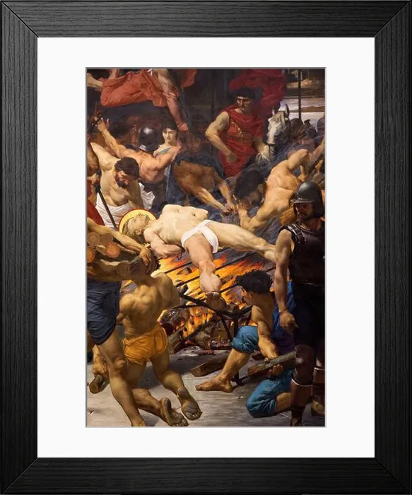 Framed Print : Pierre Lehoux (Pans 1844 - Pars 1896), Saint Laurent, martyr, 1874, Musée d'Orsay, Paris, France Framed Print : Pierre Lehoux (Pans 1844 - Pars 1896), Saint Laurent, martyr, 1874, Musée d'Orsay, Paris, France