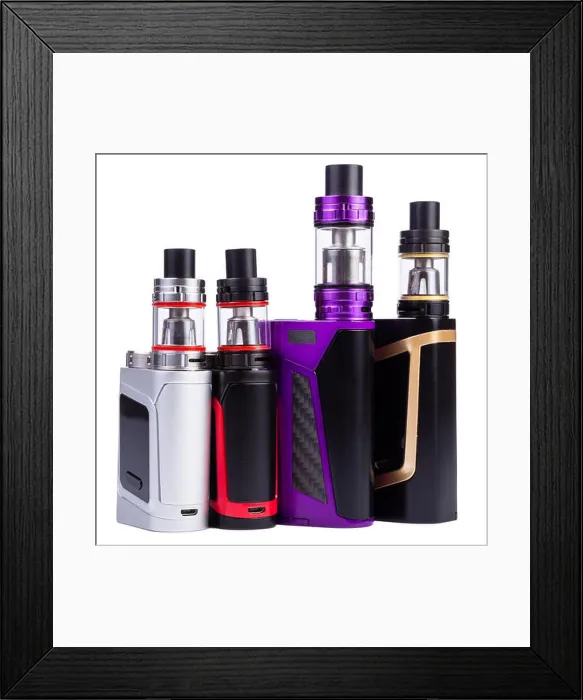 Framed Print : Vaping device, electronic cigarette Framed Print : Vaping device, electronic cigarette