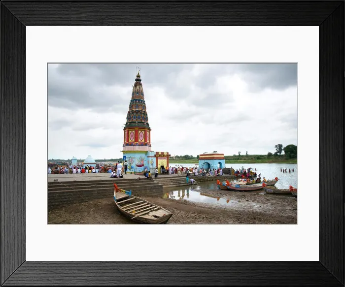 Framed Print : Pundalik temple on bank of river chandrabhaga at ; Pandharpur district Solapur ; Maharashtra ; India Framed Print : Pundalik temple on bank of river chandrabhaga at ; Pandharpur district Solapur ; Maharashtra ; India