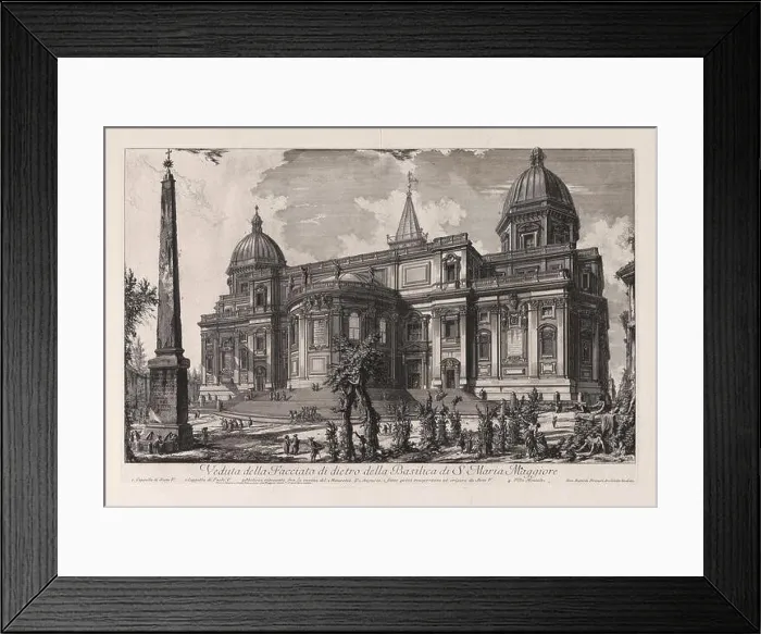 Framed Print : Veduta della Facciata di dietro della Basilica di S Framed Print : Veduta della Facciata di dietro della Basilica di S