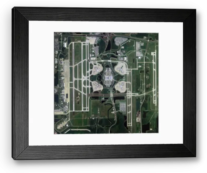 Framed Print : aerial map view above Greater Orlando Aviation Authority Orlando International Airport Florida Framed Print : aerial map view above Greater Orlando Aviation Authority Orlando International Airport Florida