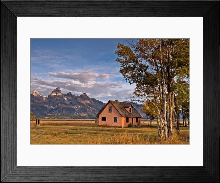 Framed Print : WY01537-00...WYOMING - Early morning at the historic Moulton Ranch located on Mormon Row in Grand Teton National Park Framed Print : WY01537-00...WYOMING - Early morning at the historic Moulton Ranch located on Mormon Row in Grand Teton National Park