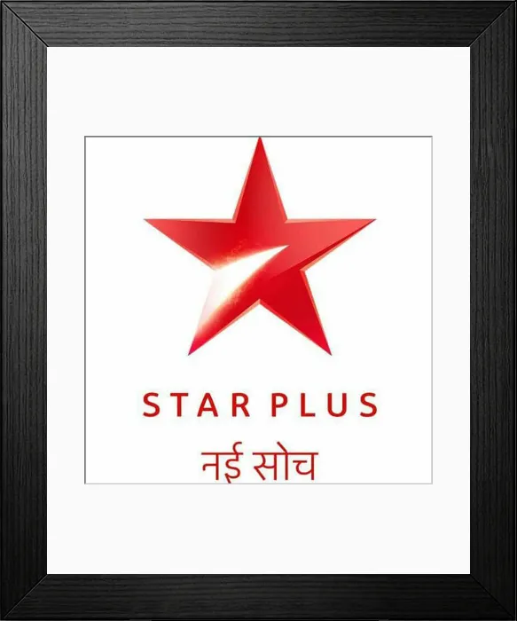 Framed Print : The Star Plus logo represents the Indian television network Framed Print : The Star Plus logo represents the Indian television network