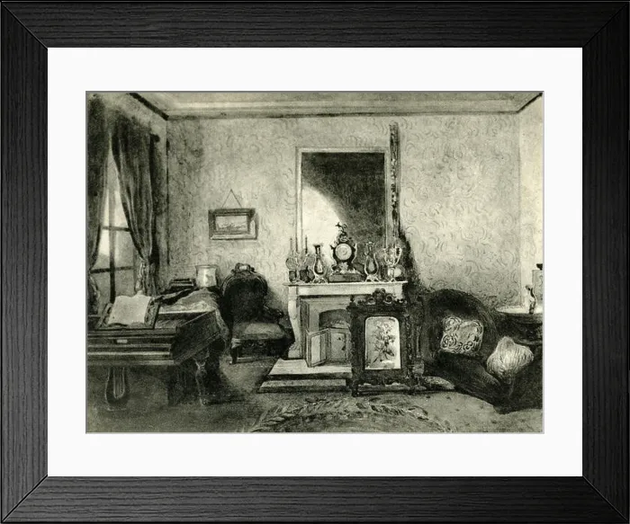 Framed Print : Chopins salon at 9, place d'Orléans, Paris, France. FC: Polish composer, 1 March 1810 - 17 October 1849 Framed Print : Chopins salon at 9, place d'Orléans, Paris, France. FC: Polish composer, 1 March 1810 - 17 October 1849