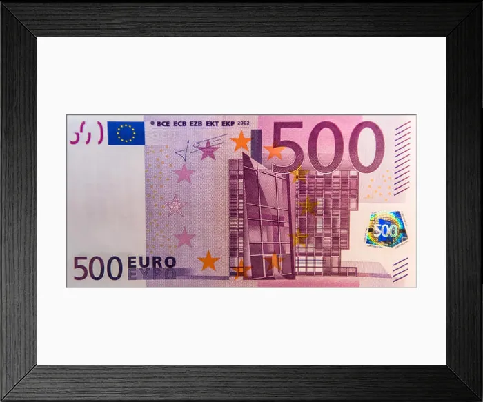 Framed Print : 500 Euro bill full frame Framed Print : 500 Euro bill full frame