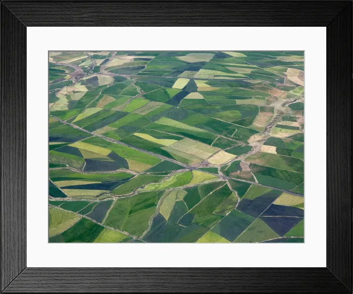 Framed Print : Aerial view of pattern in beautiful farmland in Ethiopia Framed Print : Aerial view of pattern in beautiful farmland in Ethiopia
