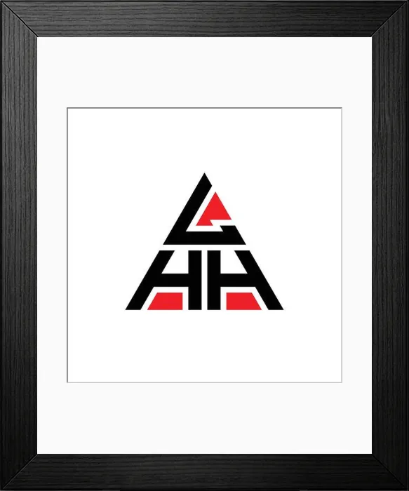 Framed Print : LHH triangle letter logo design with triangle shape Framed Print : LHH triangle letter logo design with triangle shape