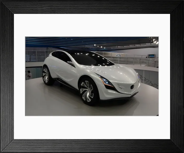 Framed Print : Mazda Kazamai - world premiere concept car. Moscow International Automobile Salon 2008 Framed Print : Mazda Kazamai - world premiere concept car. Moscow International Automobile Salon 2008