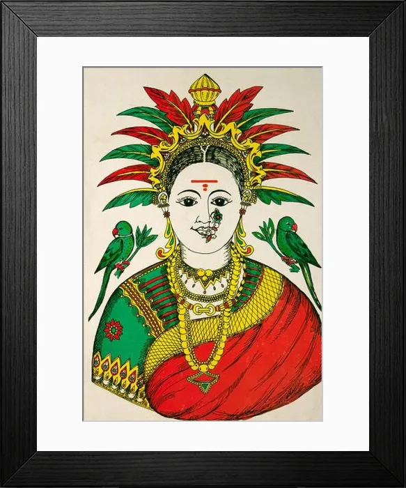 Framed Print : 27 Aug 2021 Vintage Hand Painted Traditional Maa Gauri Konkan Maharashtra India Framed Print : 27 Aug 2021 Vintage Hand Painted Traditional Maa Gauri Konkan Maharashtra India