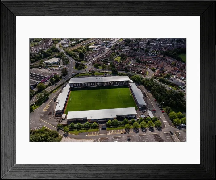 Framed Print : Pirelli Stadium Princess Way Burton Albion Football Club Aerial Drone Staffordshire England Uk Football Clubs By Drone Framed Print : Pirelli Stadium Princess Way Burton Albion Football Club Aerial Drone Staffordshire England Uk Football Clubs By Drone