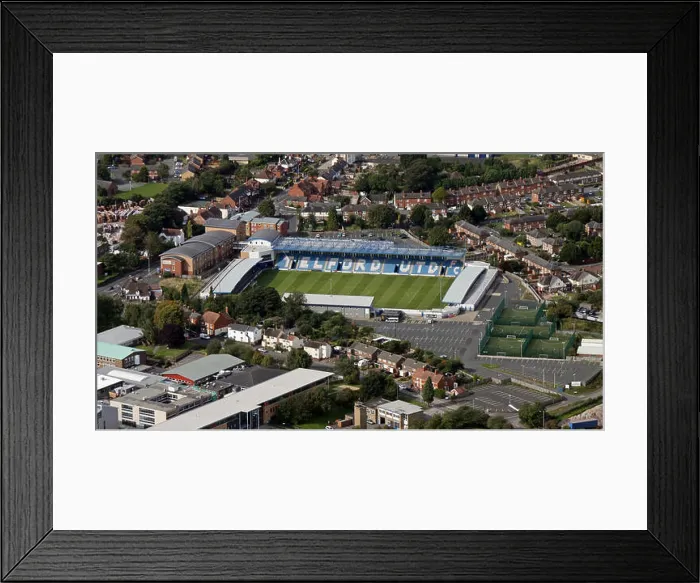 Framed Print : aerial view of AFC Telford United - their New Bucks Head Stadium, Shropshire, UK Framed Print : aerial view of AFC Telford United - their New Bucks Head Stadium, Shropshire, UK