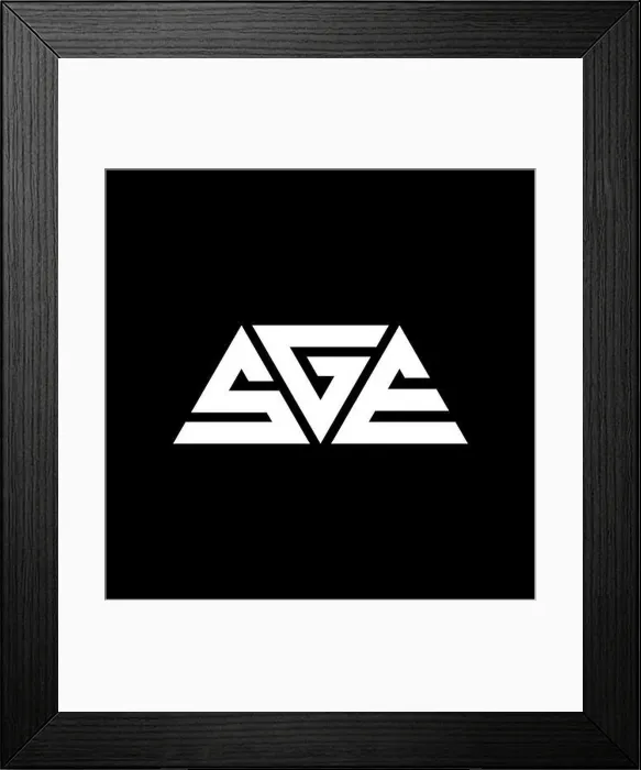 Framed Print : SGE triangle letter logo design with triangle shape Framed Print : SGE triangle letter logo design with triangle shape