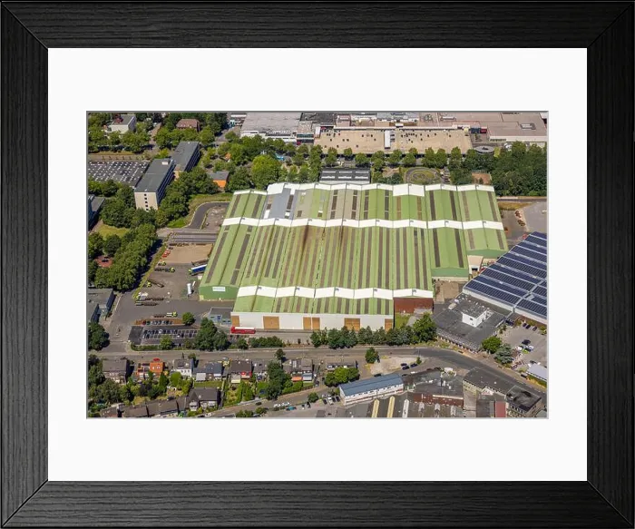 Framed Print : Aerial view, Carl Spaeter GmbH Stahlhandel Framed Print : Aerial view, Carl Spaeter GmbH Stahlhandel