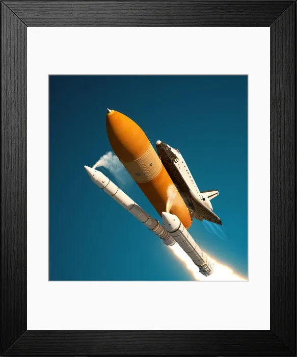 Framed Print : Space Shuttle Solid Rocket Boosters Separation Framed Print : Space Shuttle Solid Rocket Boosters Separation
