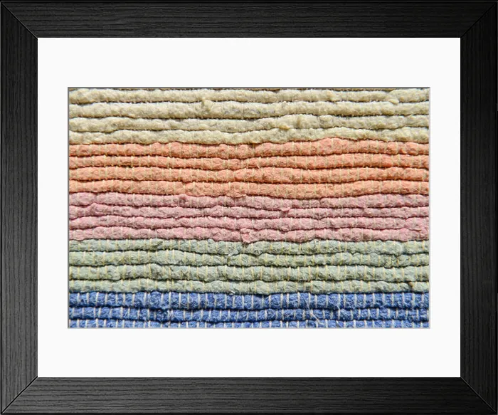 Framed Print : Multicolor fabric texture. Handmade traditional Thailand carpet Framed Print : Multicolor fabric texture. Handmade traditional Thailand carpet