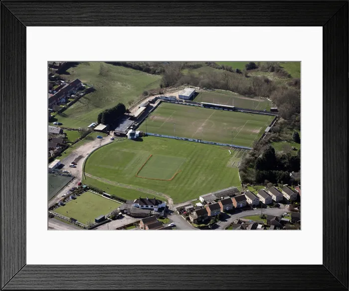 Framed Print : aerial view of Ossett Albion Football Club & Ossett Cricket and Athletic Club, UK Framed Print : aerial view of Ossett Albion Football Club & Ossett Cricket and Athletic Club, UK