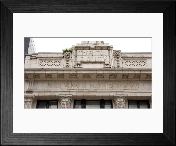 Framed Print : Old building in Leeds city centre once the HQ of Thornton and Co India Rubber manufacturers Framed Print : Old building in Leeds city centre once the HQ of Thornton and Co India Rubber manufacturers