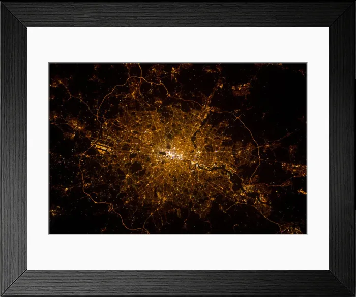 Framed Print : London at night from International Space Station Framed Print : London at night from International Space Station