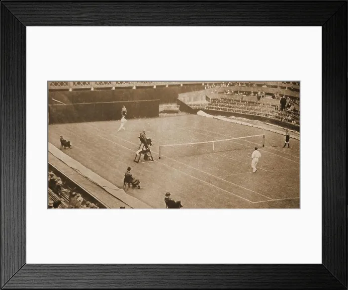 Framed Print : June 26 1922 - Inaugural tennis match at new WIMBLEDON stadium between A R F Kingscote & L A Godfree Framed Print : June 26 1922 - Inaugural tennis match at new WIMBLEDON stadium between A R F Kingscote & L A Godfree