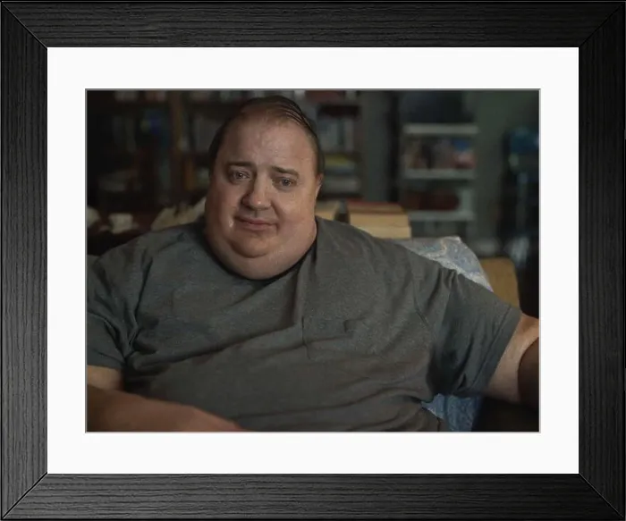 Framed Print : USA. Brendan Fraser in a scene from the (C)A24 film : The Whale (2023) Plot Framed Print : USA. Brendan Fraser in a scene from the (C)A24 film : The Whale (2023) Plot