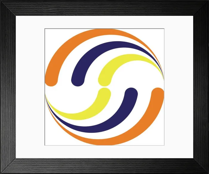 Framed Print : Vibrant Concentric Circles in Abstract Spiral Pattern – Minimal White Background Design' Framed Print : Vibrant Concentric Circles in Abstract Spiral Pattern – Minimal White Background Design'