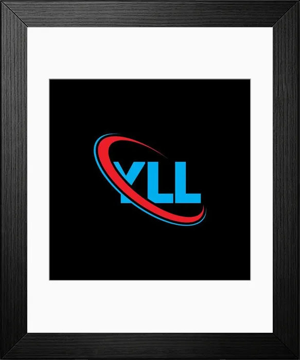 Framed Print : YLL logo. YLL letter. YLL letter logo design Framed Print : YLL logo. YLL letter. YLL letter logo design