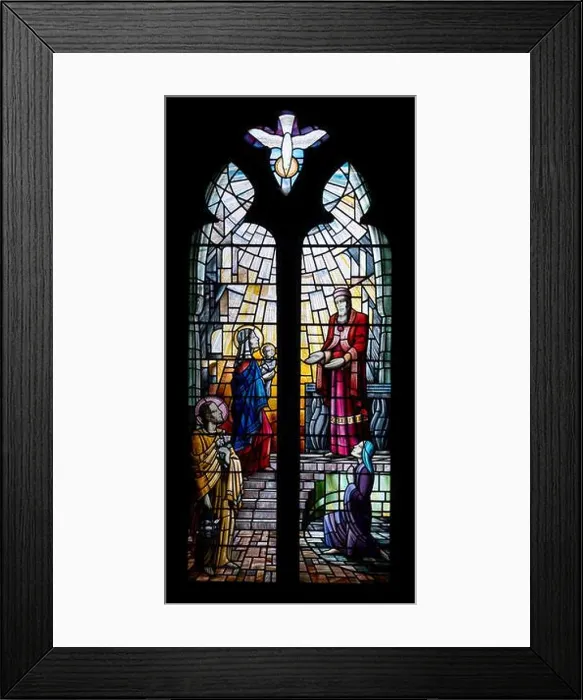Framed Print : Stained glass by Claude Price in St. Alphege Church, Solihull, West Midlands, England, UK Framed Print : Stained glass by Claude Price in St. Alphege Church, Solihull, West Midlands, England, UK