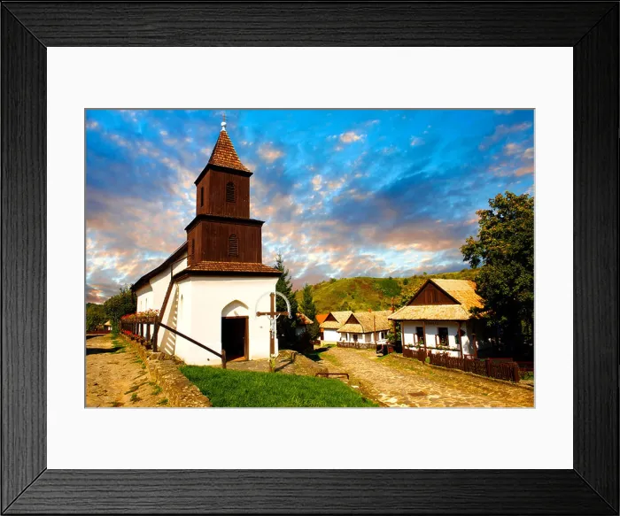 Framed Print : Main Street of Hollókő ( Holoko ) Paloc ethnographic village. Hungary Framed Print : Main Street of Hollókő ( Holoko ) Paloc ethnographic village. Hungary