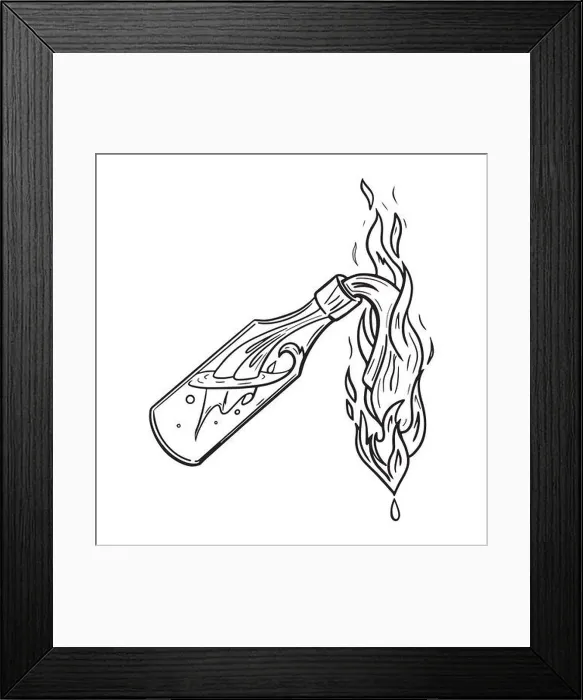 Framed Print : Bottle of Cocktail Molotov. Symbol of Ukrainian Resistance against Russian Aggression Framed Print : Bottle of Cocktail Molotov. Symbol of Ukrainian Resistance against Russian Aggression