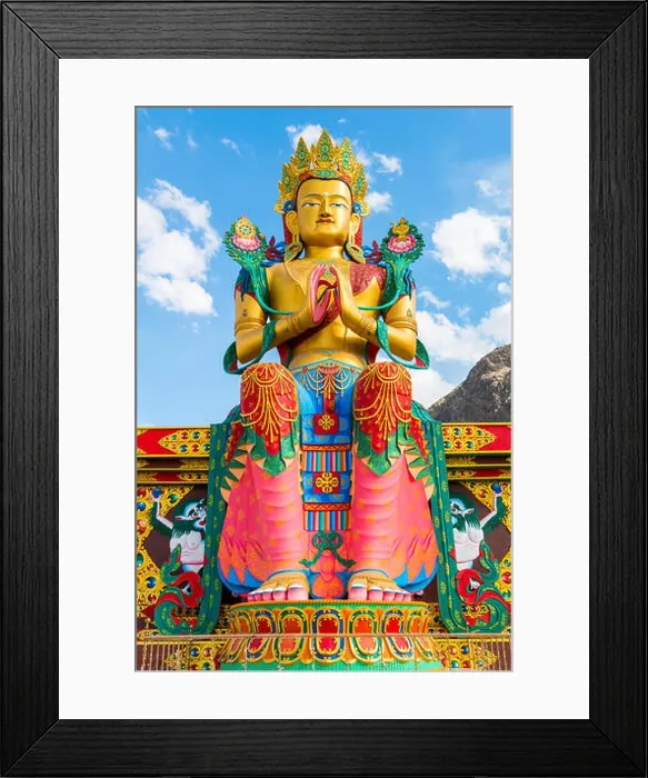 Framed Print : Diskit Monastery Buddha Statue, Nubra Valley, Leh Ladakh, Jammu Kashmir, India Framed Print : Diskit Monastery Buddha Statue, Nubra Valley, Leh Ladakh, Jammu Kashmir, India