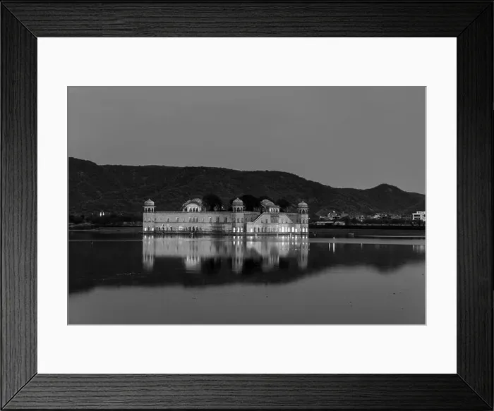 Framed Print : Illuminated Jal Mahal palace at night in Jaipur Framed Print : Illuminated Jal Mahal palace at night in Jaipur