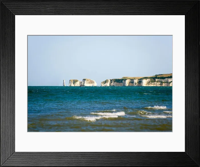Framed Print : View towards Old Harry Rocks from Studland Bay shore, Dorset, UK Framed Print : View towards Old Harry Rocks from Studland Bay shore, Dorset, UK
