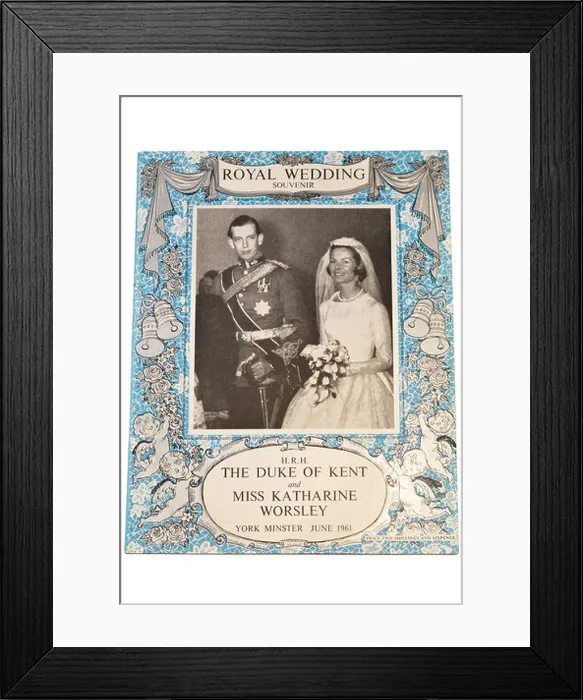Framed Print : Royal Wedding Souvenir H.R.H The Duke Of Kent and Miss Katharine Worsley Framed Print : Royal Wedding Souvenir H.R.H The Duke Of Kent and Miss Katharine Worsley
