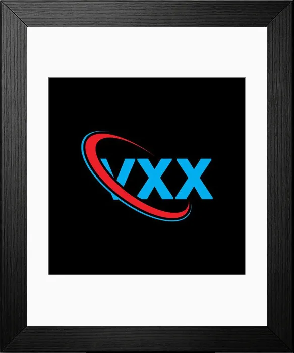 Framed Print : VXX logo. VXX letter. VXX letter logo design Framed Print : VXX logo. VXX letter. VXX letter logo design