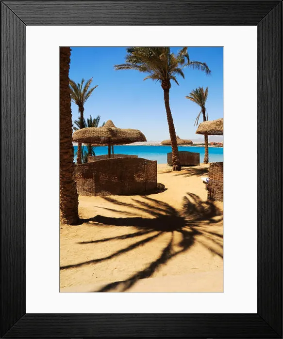 Framed Print : A beach and palm trees at the Red Sea resort of Sentido Palm Royale at Soma Bay near to Hurghada, Egypt Framed Print : A beach and palm trees at the Red Sea resort of Sentido Palm Royale at Soma Bay near to Hurghada, Egypt