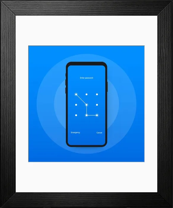 Framed Print : Screen lock authentication password smartphone background template Framed Print : Screen lock authentication password smartphone background template