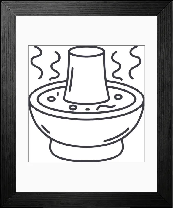 Framed Print : Hot pot icon, linear isolated illustration Framed Print : Hot pot icon, linear isolated illustration