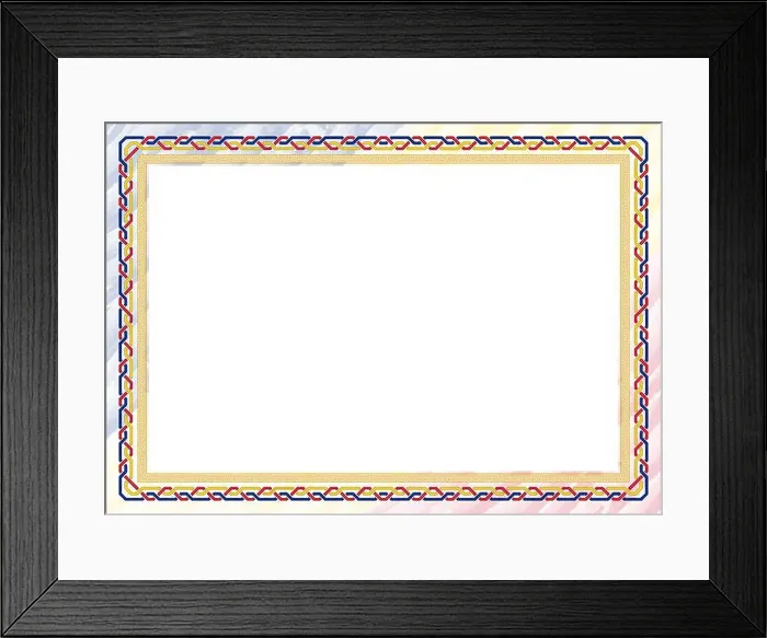 Framed Print : Horizontal frame and border with colors of Romania flag, template elements for your certificate and diploma. Vector Framed Print : Horizontal frame and border with colors of Romania flag, template elements for your certificate and diploma. Vector