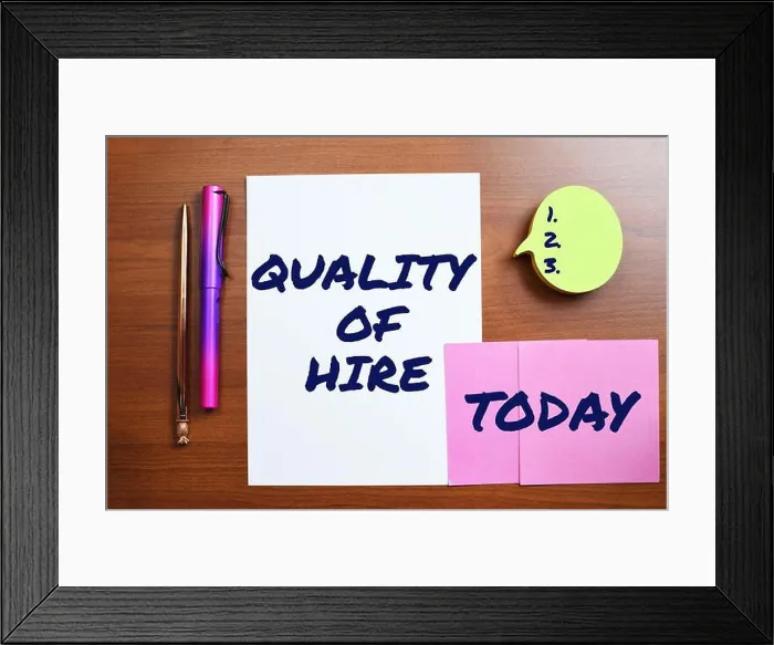Framed Print : Conceptual caption Quality Of Hire Framed Print : Conceptual caption Quality Of Hire