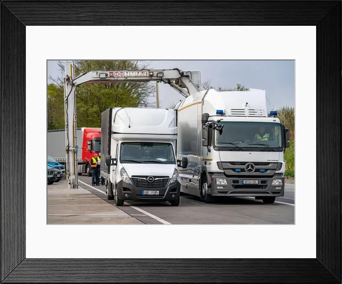 Framed Print : X-ray control system of the customs Framed Print : X-ray control system of the customs
