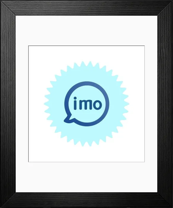 Framed Print : Imo logo. Imo free video calls and chat app logo. Imo video calls and chat app. Kharkiv, Ukraine - June, 2020 Framed Print : Imo logo. Imo free video calls and chat app logo. Imo video calls and chat app. Kharkiv, Ukraine - June, 2020
