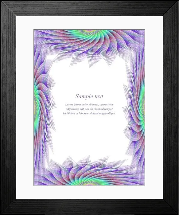 Framed Print : Colored page border design template Framed Print : Colored page border design template