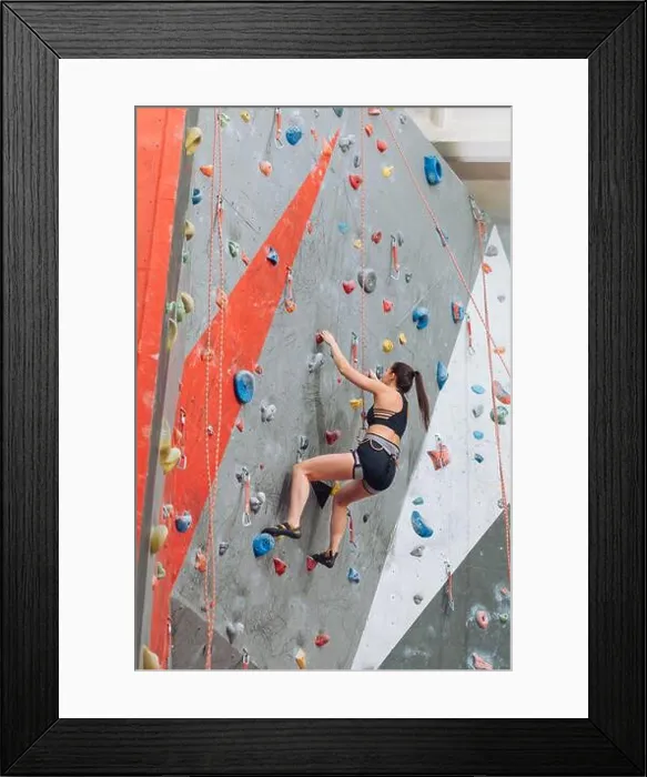 Framed Print : brave girl is fond of dangerous sport. fan of extreme sport. side view photo. active life, weekend at the gym Framed Print : brave girl is fond of dangerous sport. fan of extreme sport. side view photo. active life, weekend at the gym