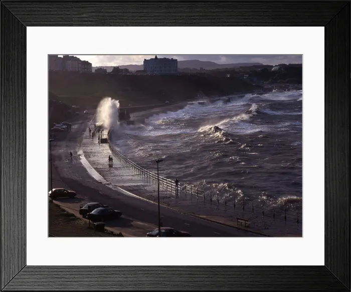 Framed Print : Very rough sea in Scarborough North Bay Yorkshire Framed Print : Very rough sea in Scarborough North Bay Yorkshire