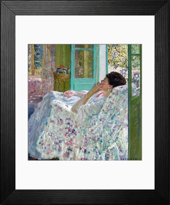 Framed Print : Afternoon - Yellow Room by Frederick Carl Frieseke (1874-1939), oil on canvas, 1910 Framed Print : Afternoon - Yellow Room by Frederick Carl Frieseke (1874-1939), oil on canvas, 1910