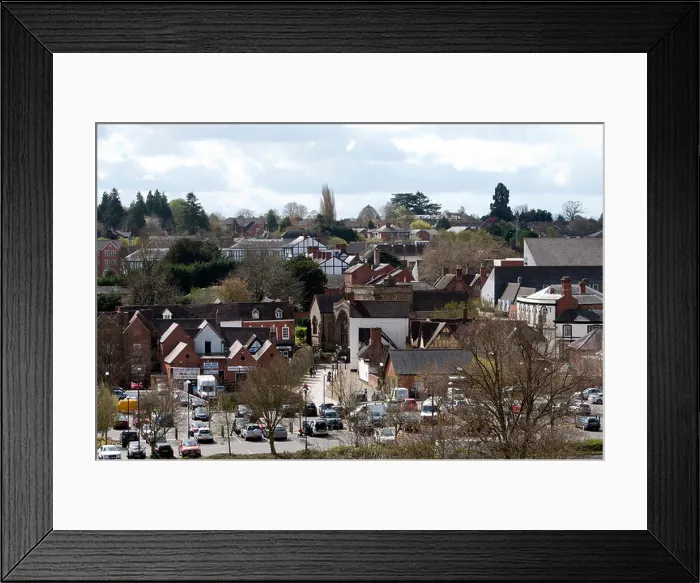 Framed Print : View of Droitwich Spa town centre, Worcestershire, England, UK Framed Print : View of Droitwich Spa town centre, Worcestershire, England, UK