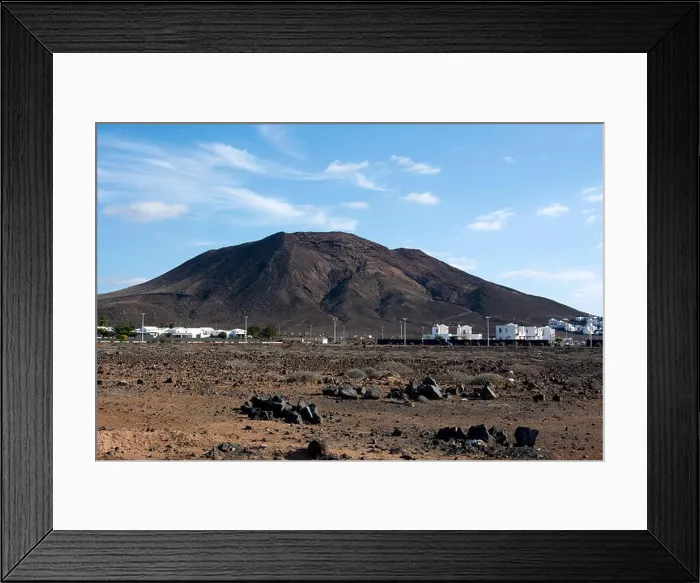 Framed Print : Montana Roja seen from Faro Park, Playa Blanca, Lanzarote, Canary Islands, Spain Framed Print : Montana Roja seen from Faro Park, Playa Blanca, Lanzarote, Canary Islands, Spain