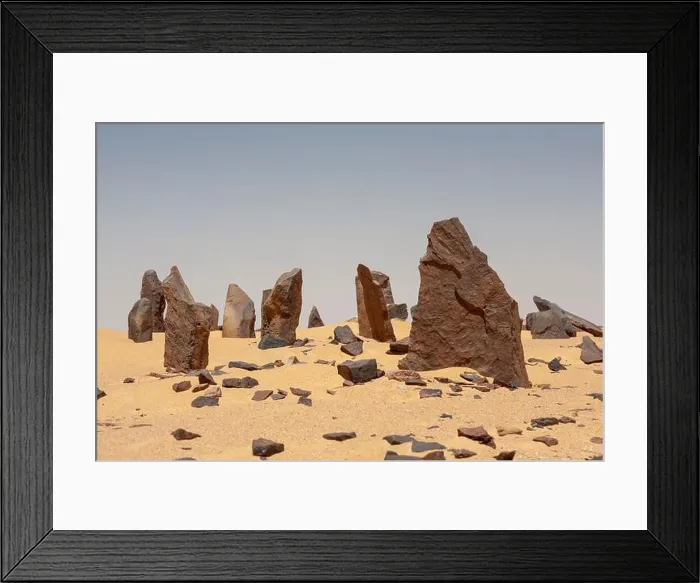 Framed Print : Original site in the Western desert of the Calendar Circle Nabta Playa, Nubian desert, Egypt Framed Print : Original site in the Western desert of the Calendar Circle Nabta Playa, Nubian desert, Egypt